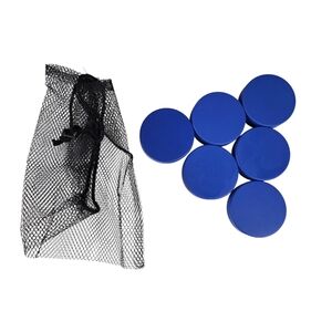Liliful Sport Foam Ice Hockey Pucks NEW -6 Pack -Blue -3 Inch -Practicing -W/Bag